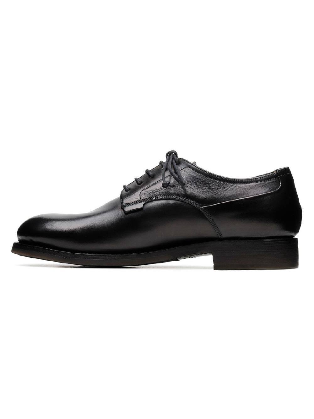 Silvano Sassetti Scarpe Derby Zurigo in pelle nera Promozione