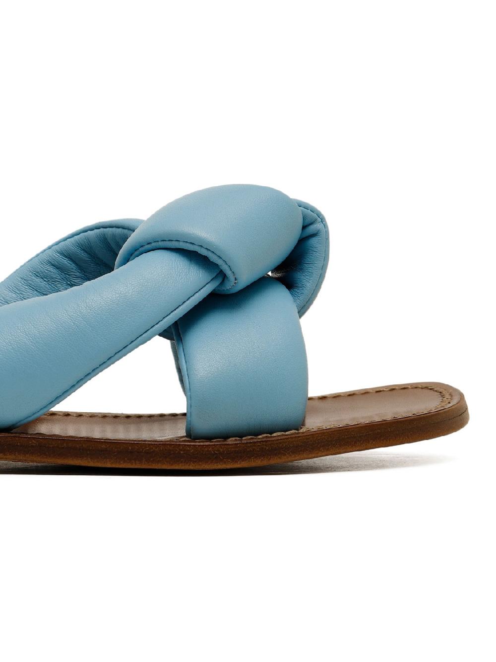 Silvano Sassetti Sandali in pelle azzurra Soddisfazione Garantita