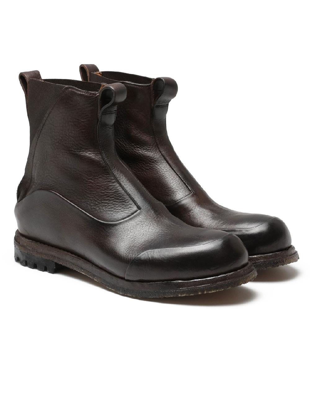 Silvano Sassetti Stivaletti in pelle marrone scuro Promozione Limitata