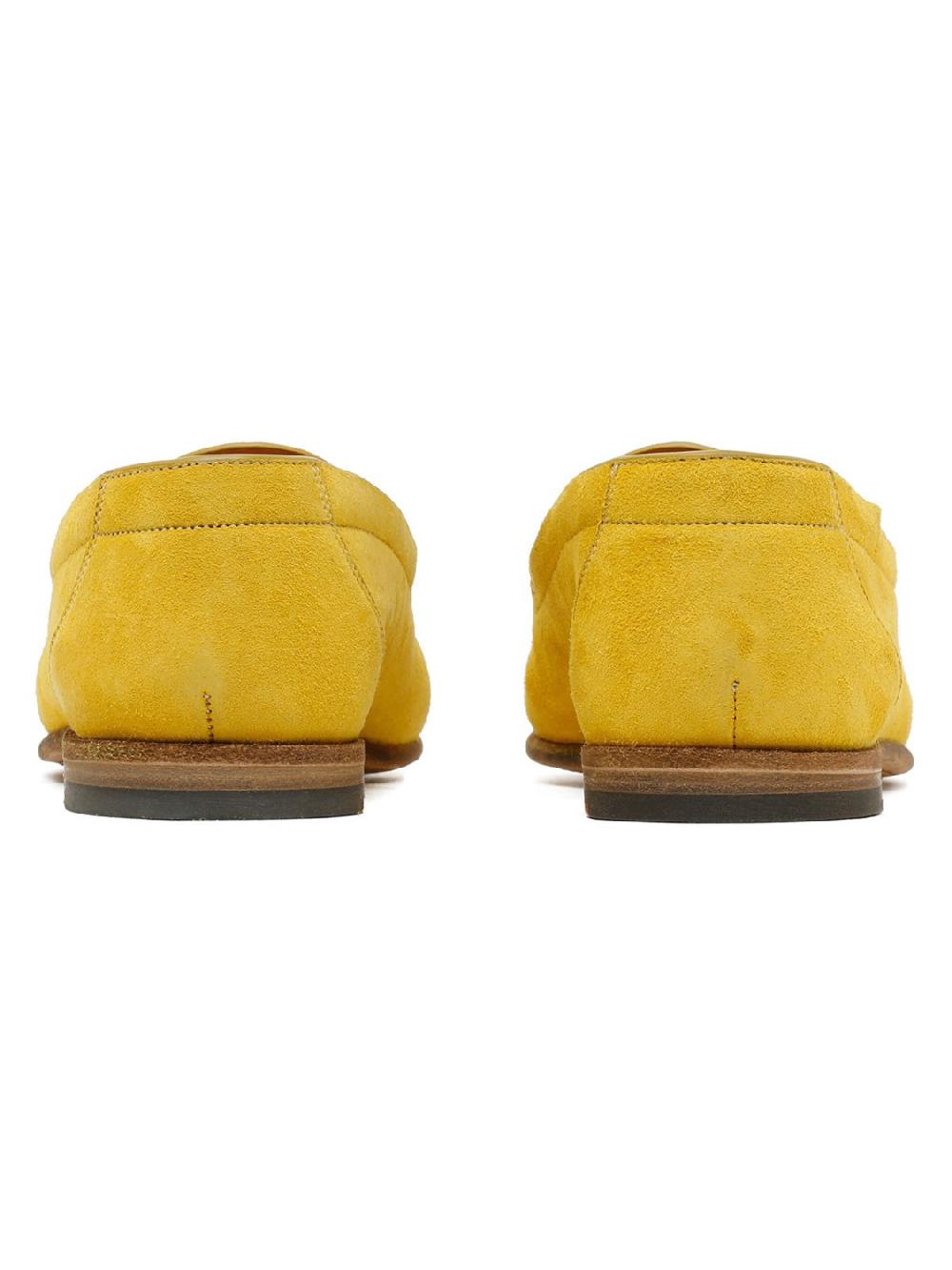 Silvano Sassetti Mocassini in pelle di cervo giallo Offerta
