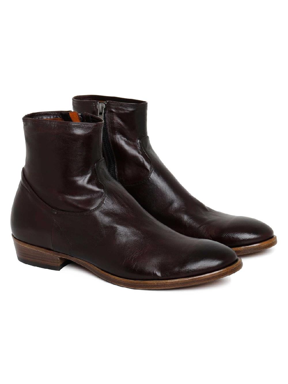 Silvano Sassetti Stivaletti in jagger marrone scuro In Vendita