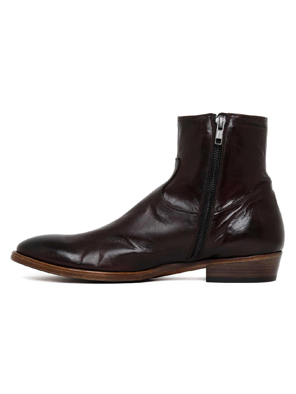 Silvano Sassetti Stivaletti in jagger marrone scuro In Vendita