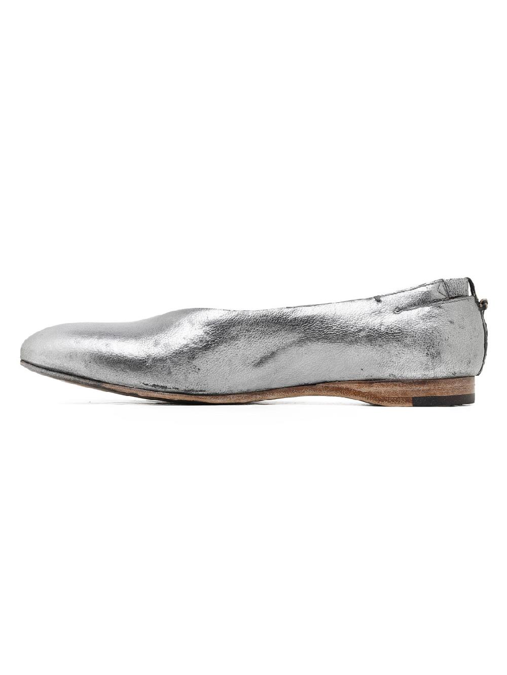 Silvano Sassetti Slippers in pelle argentata Nuova