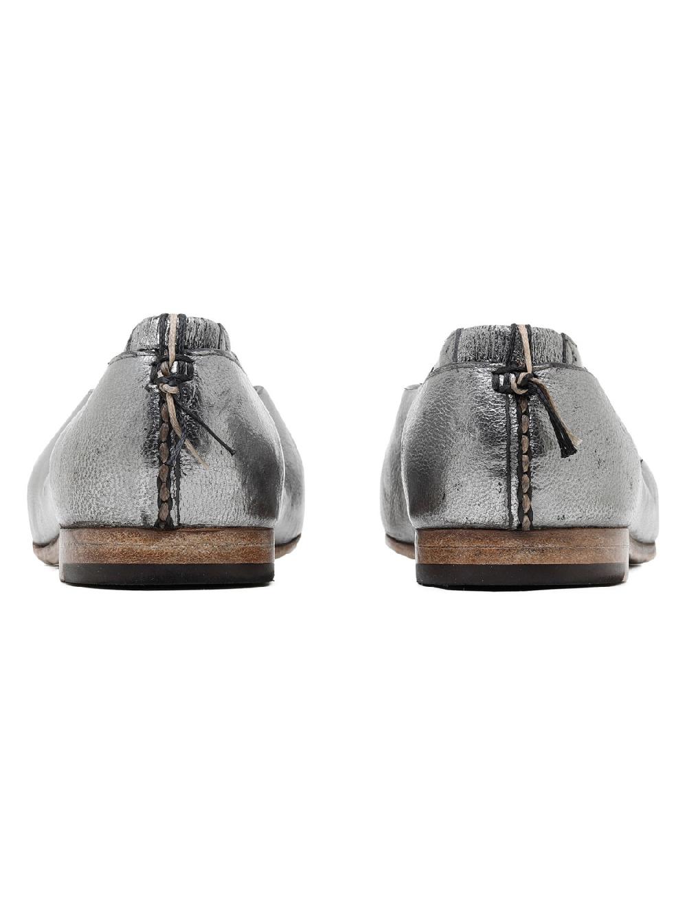 Silvano Sassetti Slippers in pelle argentata Nuova