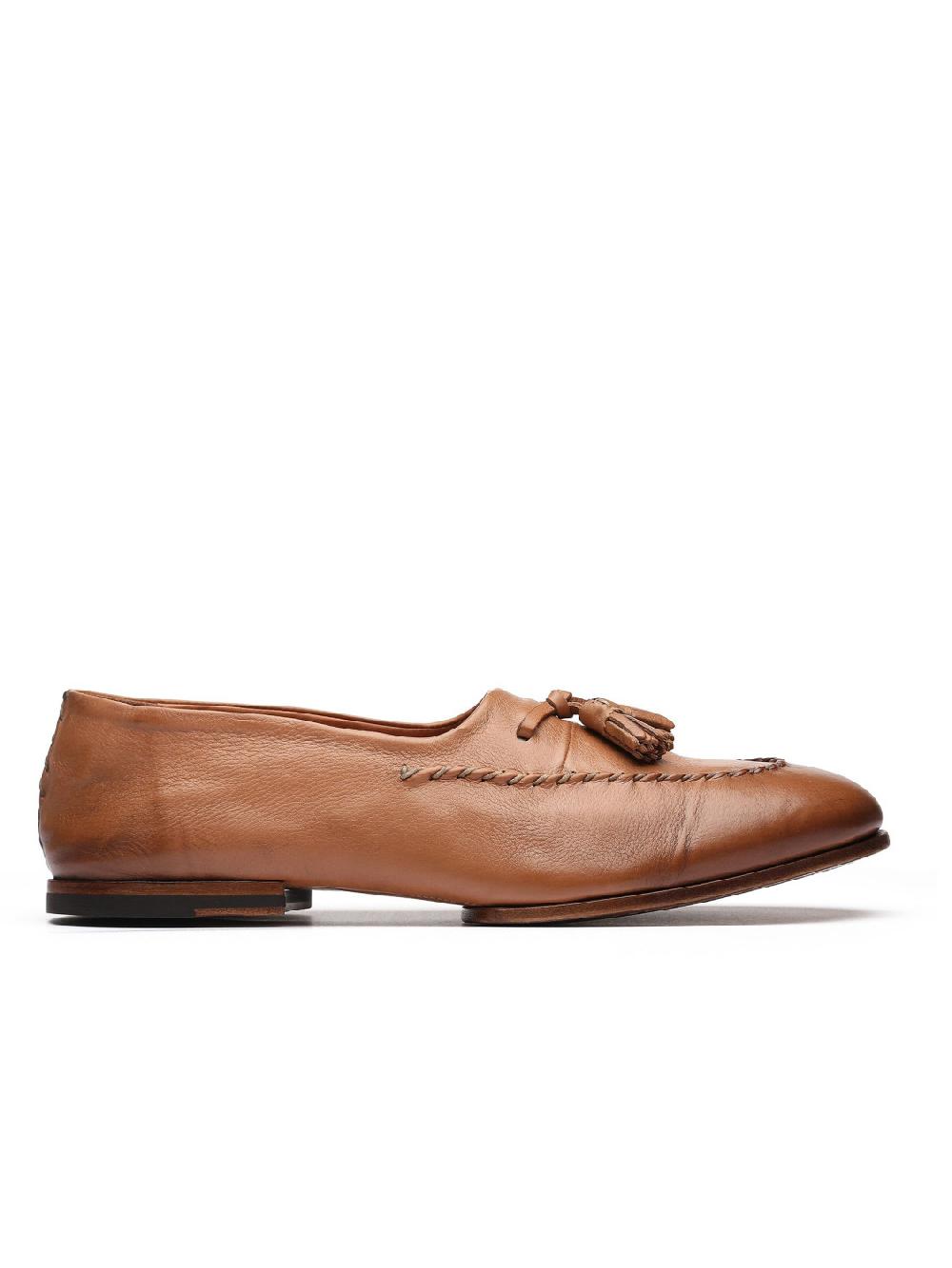 Silvano Sassetti Mocassini in pelle color brandy