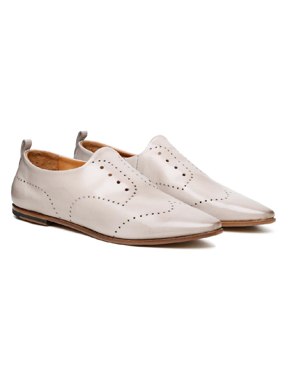 Silvano Sassetti Slippers in pelle color crema Italia