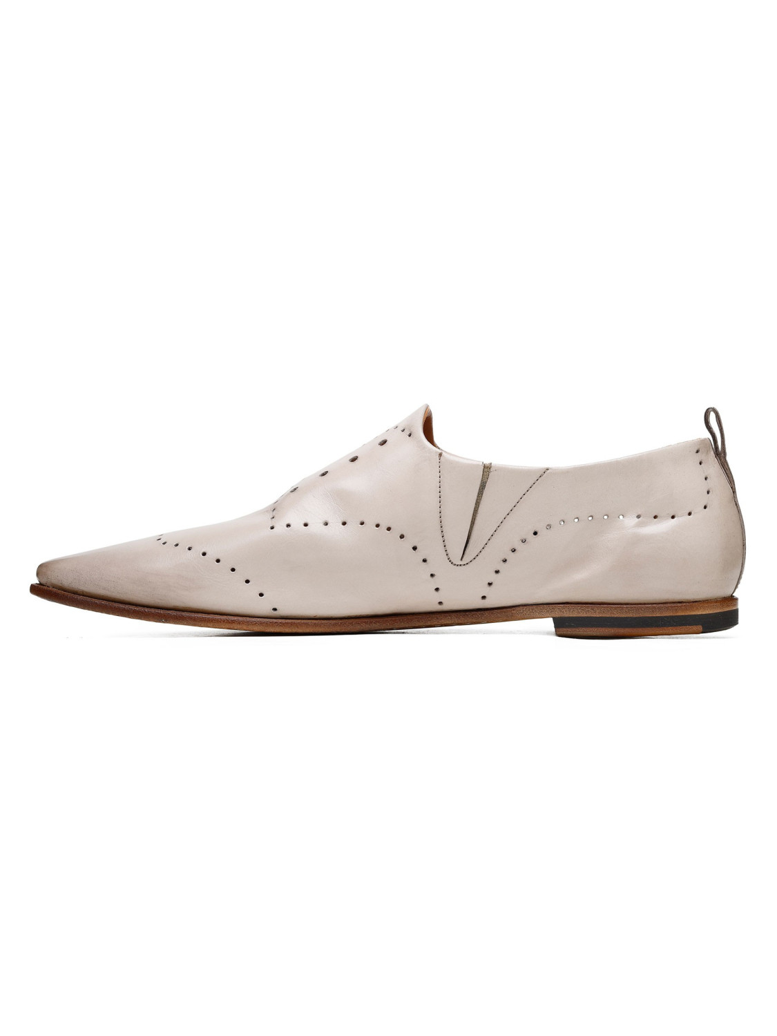 Silvano Sassetti Slippers in pelle color crema Italia