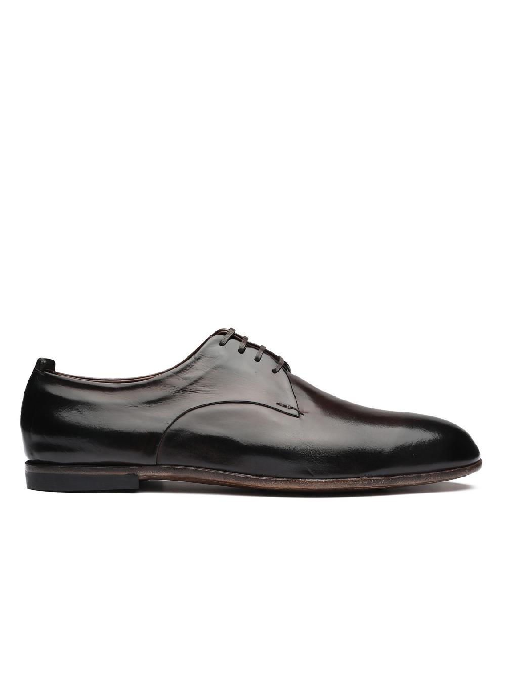 Silvano Sassetti Scarpe Derby in pelle marrone scuro