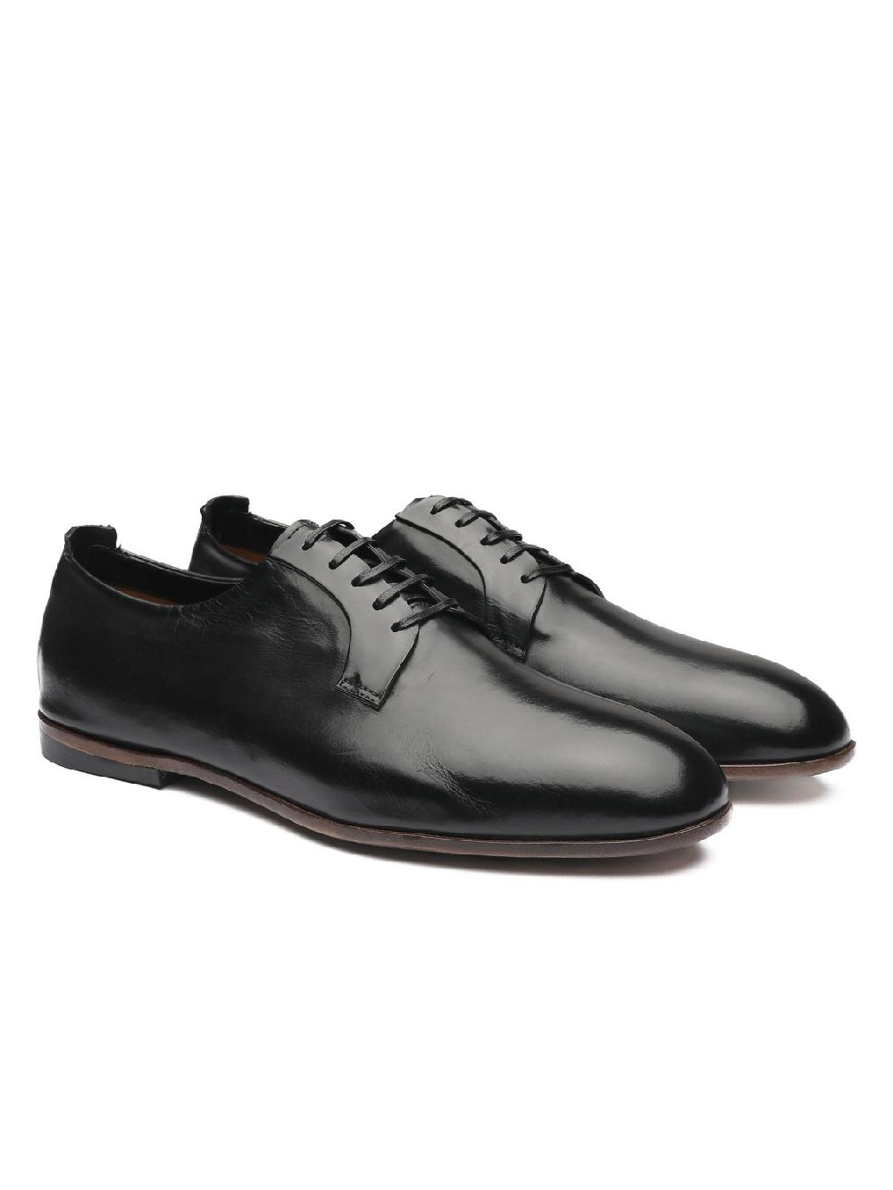 Silvano Sassetti Scarpe Derby in pelle nera Nuovo