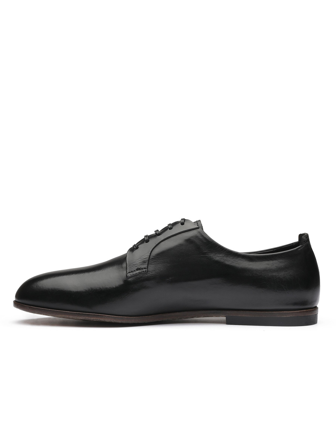 Silvano Sassetti Scarpe Derby in pelle nera Nuovo