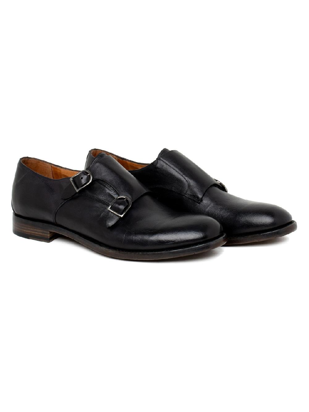 Silvano Sassetti Scarpe monk nere con doppia fibbia Fino Al -60%