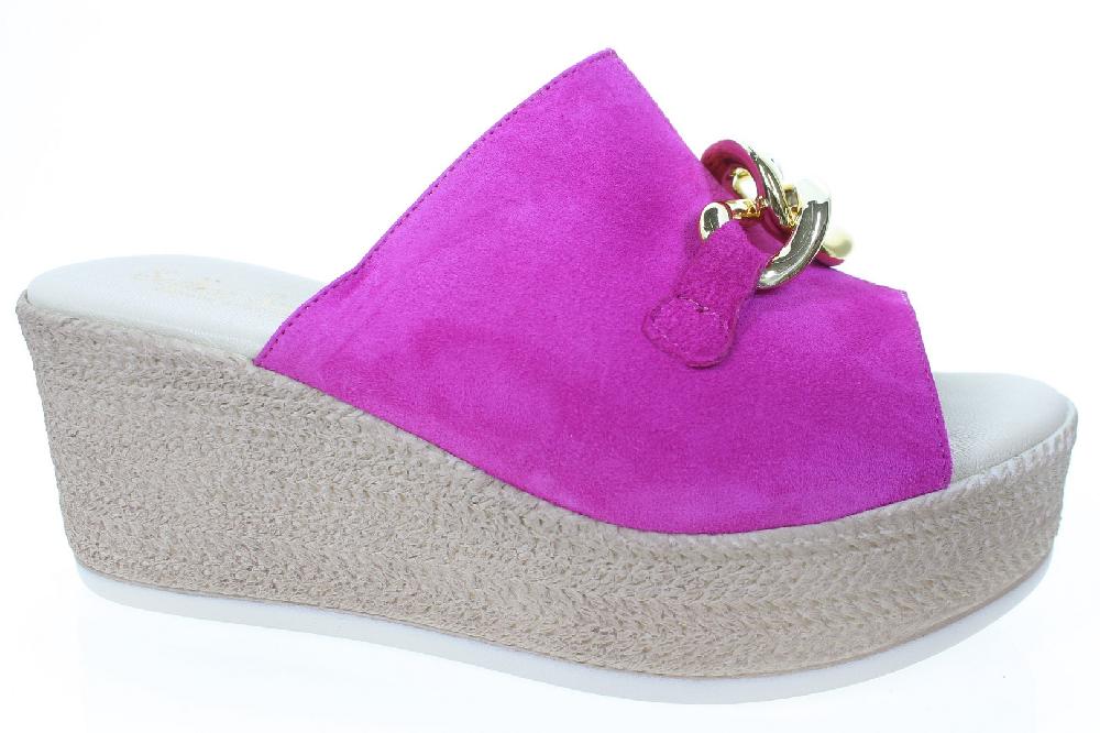 Soffice Sogno Ciabatta in camoscio su zeppa Discount Store per i nuovi prodotti