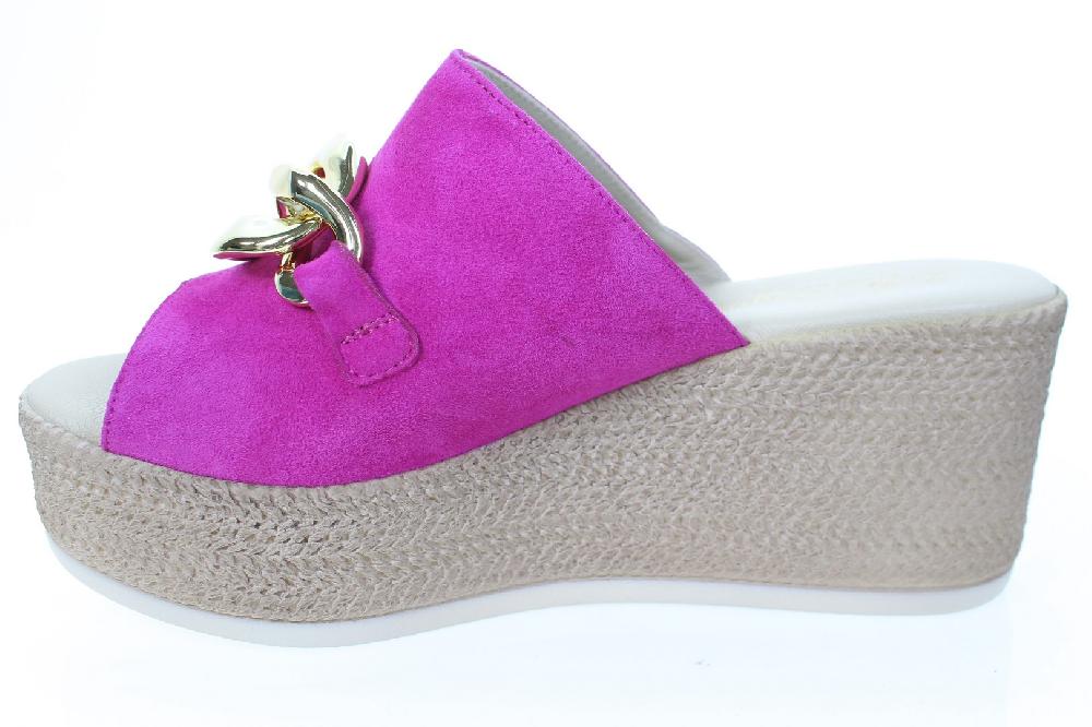 Soffice Sogno Ciabatta in camoscio su zeppa Discount Store per i nuovi prodotti