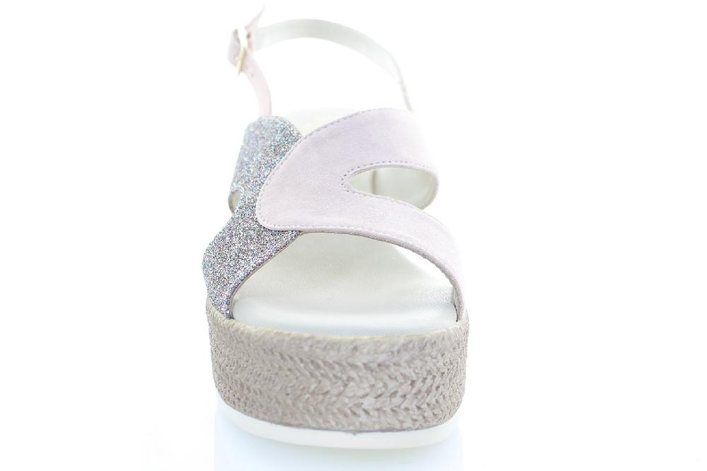 Soffice Sogno Sandalo in pelle e tessuto glitter Negozi Online