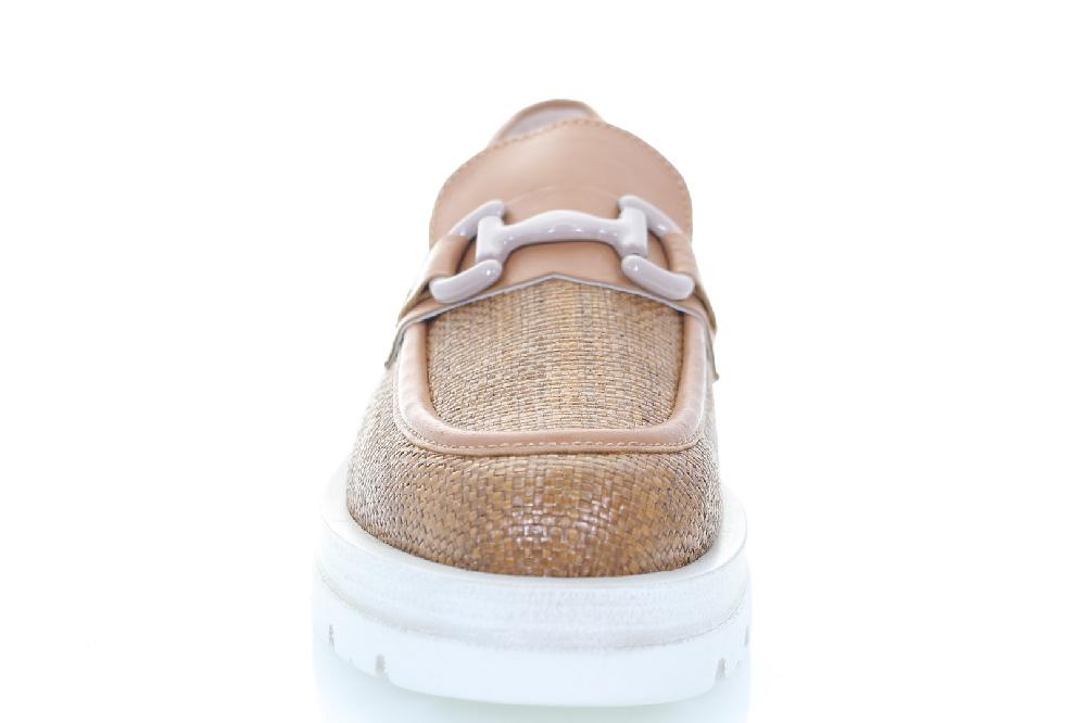 Soffice Sogno Mocassino in tessuto e pelle Sconto