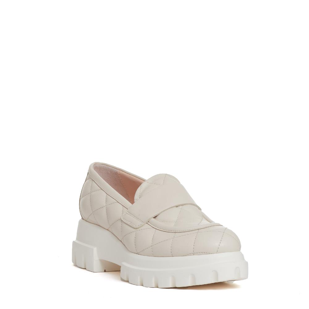Sorelle Perego mocassino matelasse gesso Saldi