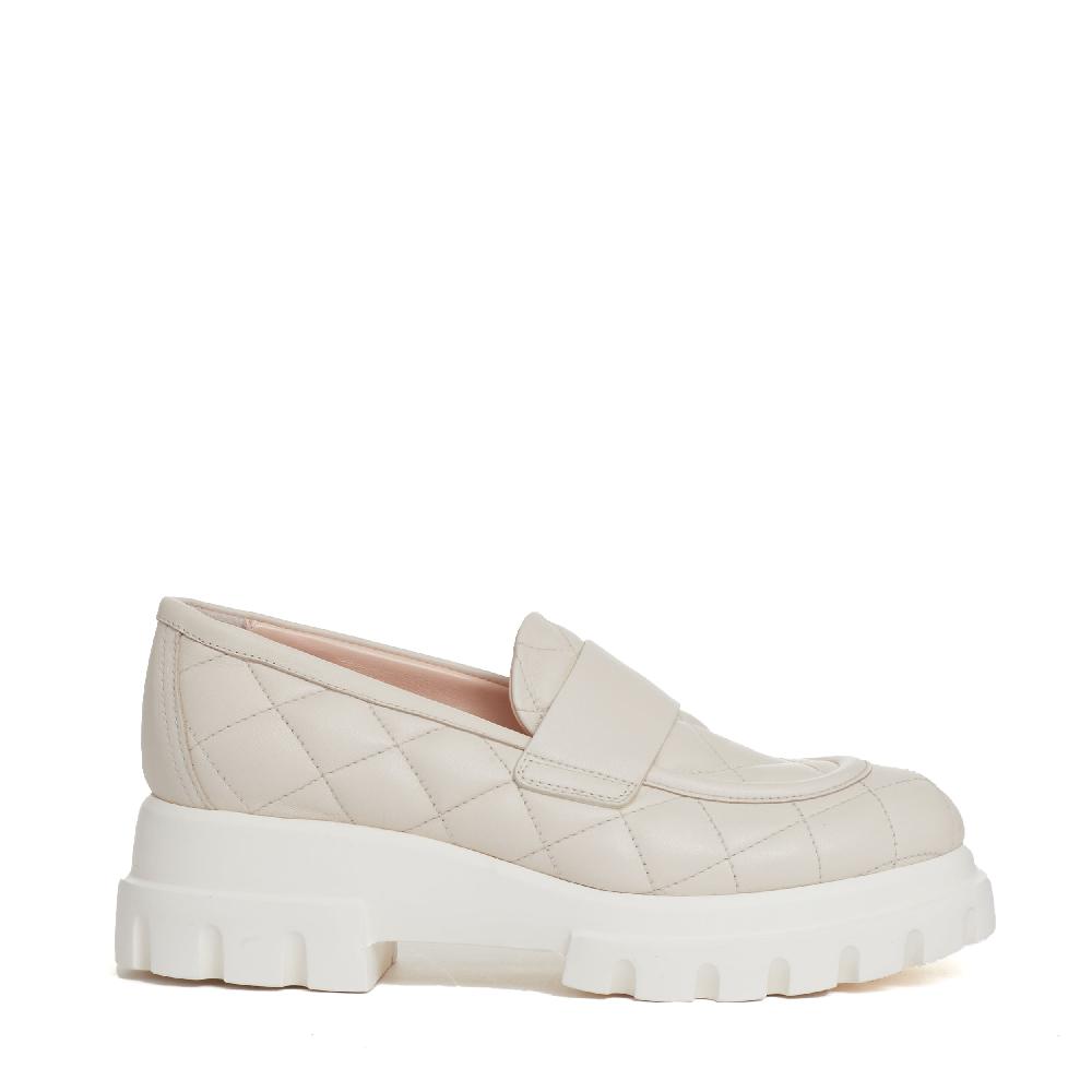 Sorelle Perego mocassino matelasse gesso Saldi
