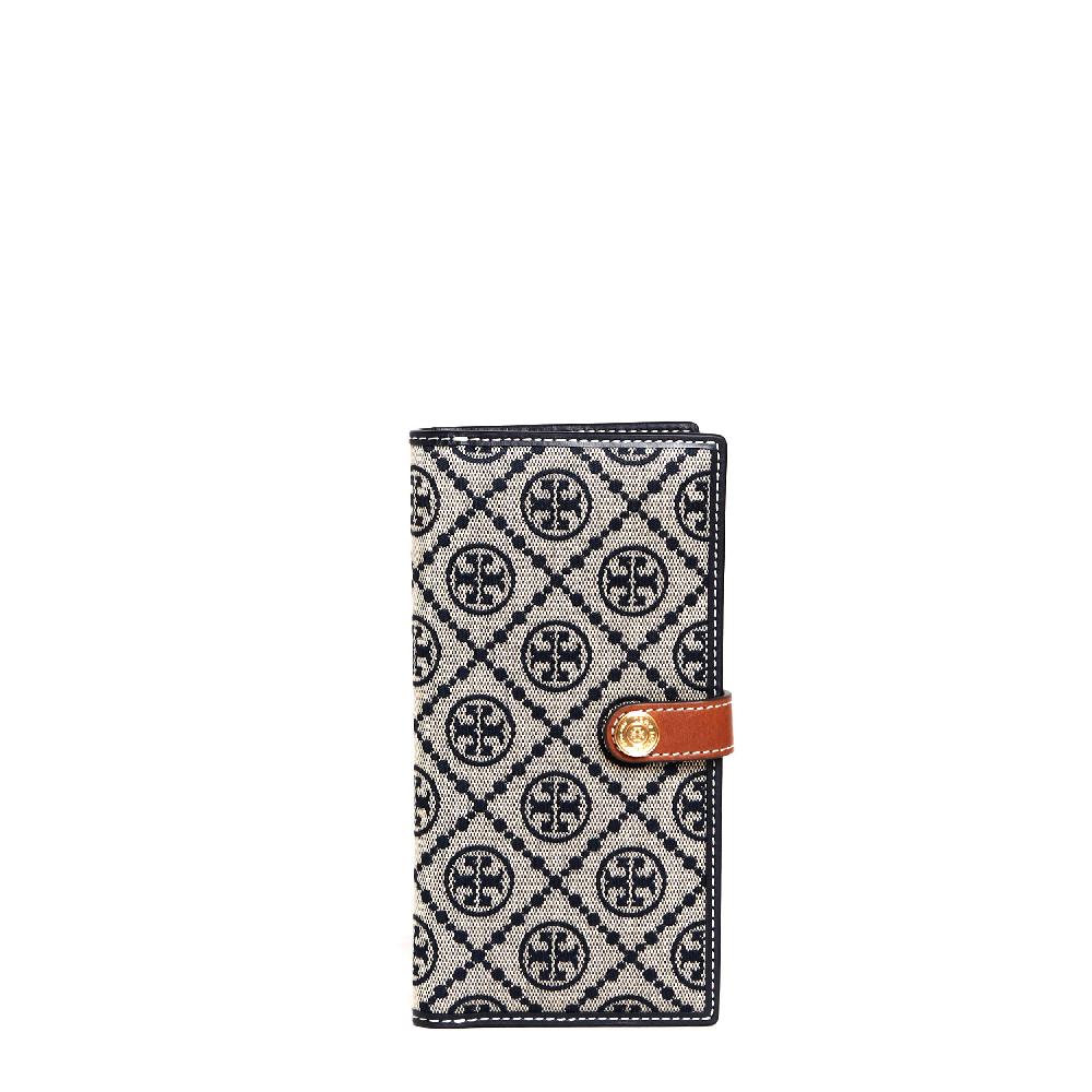 Sorelle Perego zip slim wallet tessuto logo blu Offerte