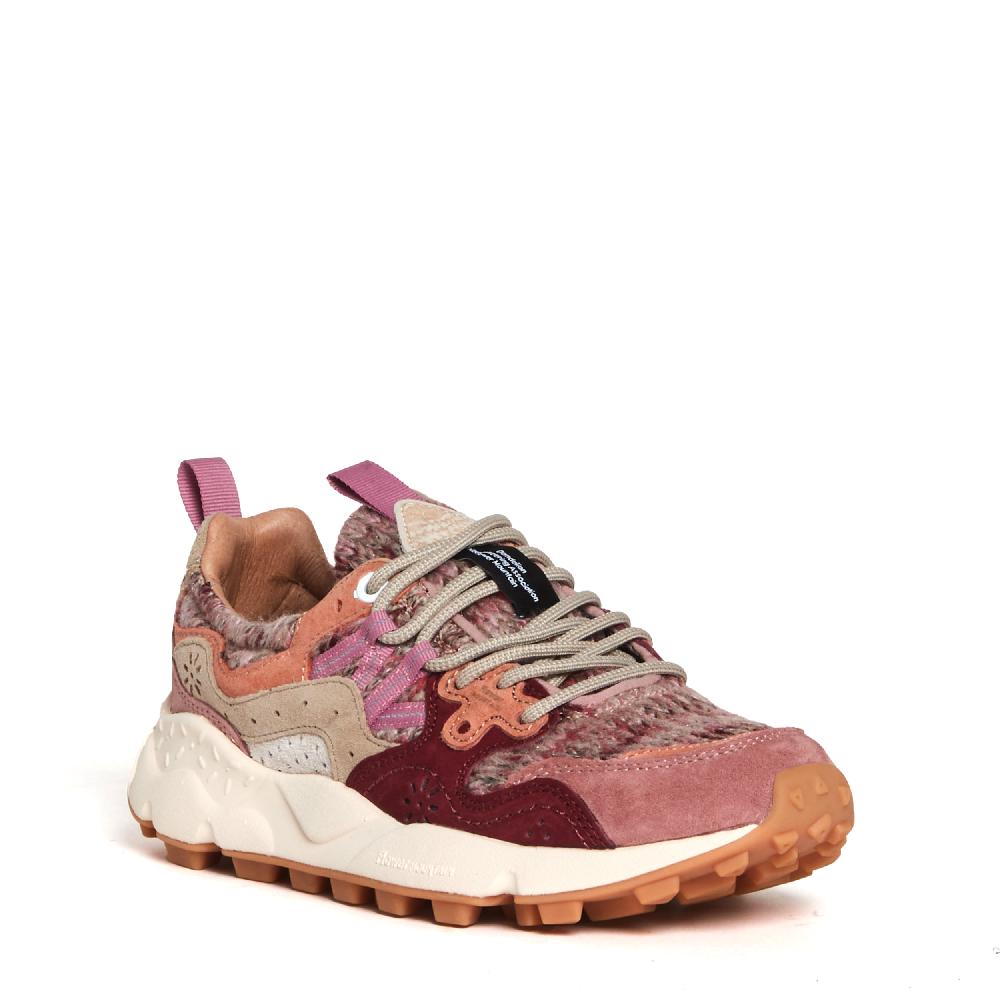 Sorelle Perego sneakers rosa e bordò in lana Saldi Di Fabbrica