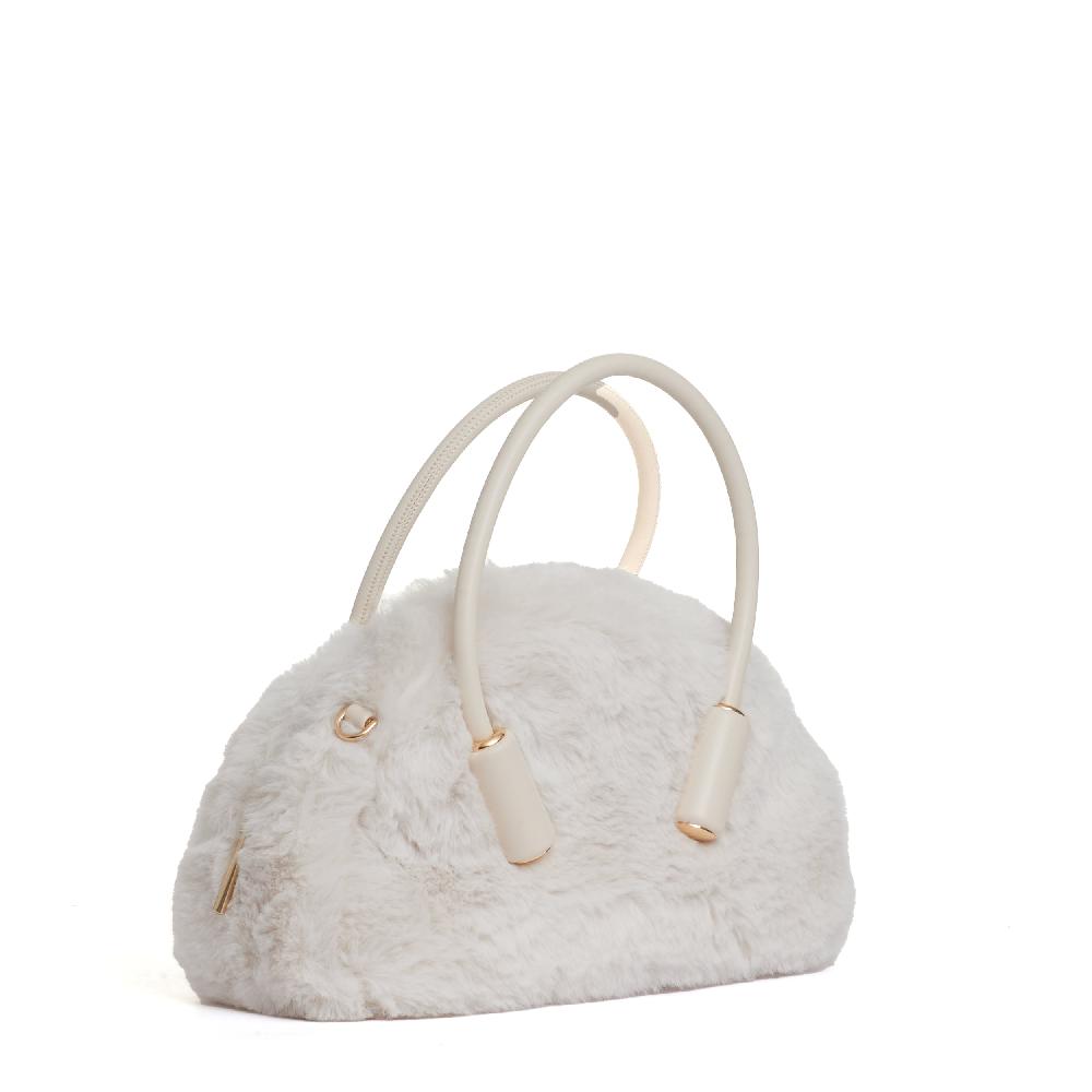 Sorelle Perego bauletto in eco fur color conchiglia In Saldo