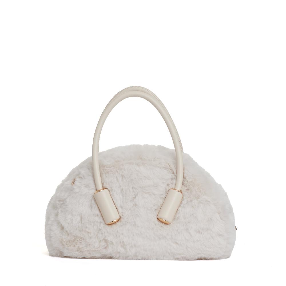 Sorelle Perego bauletto in eco fur color conchiglia In Saldo