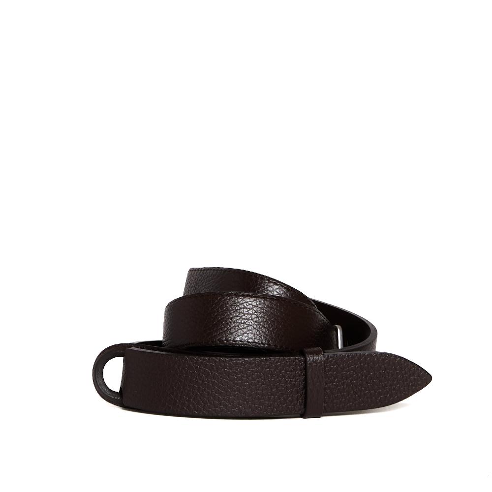 Sorelle Perego cintura nobuckle pelle martellata testa di moro Moda