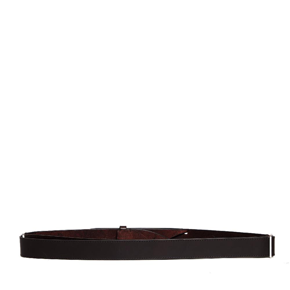Sorelle Perego cintura nobuckle pelle bull marrone Italy