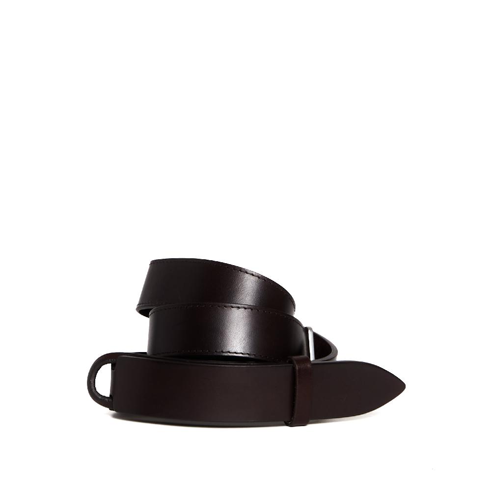 Sorelle Perego cintura nobuckle pelle bull marrone Italy