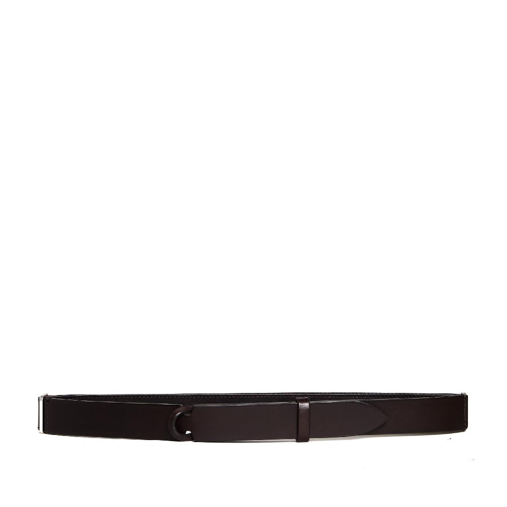 Sorelle Perego cintura nobuckle pelle bull marrone Italy