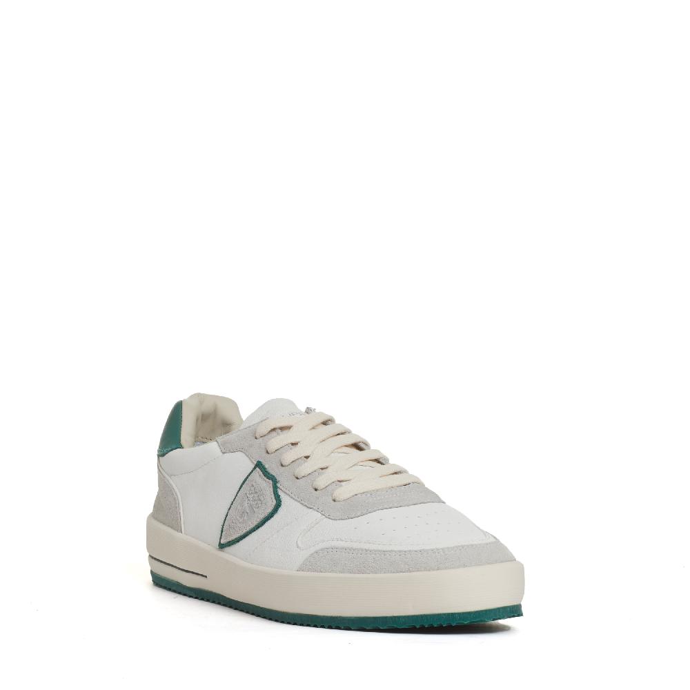 Sorelle Perego sneakers Nice pelle bianco spoiler verde Vendita