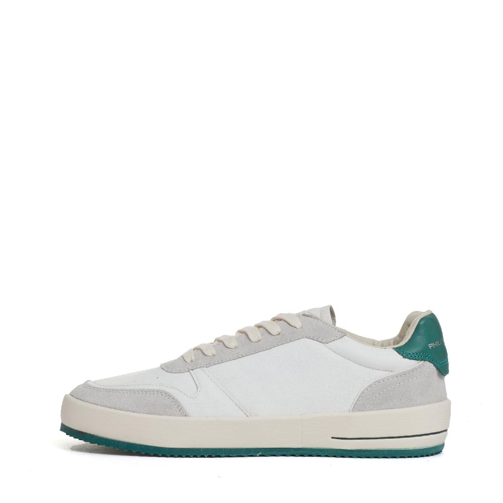 Sorelle Perego sneakers Nice pelle bianco spoiler verde Vendita