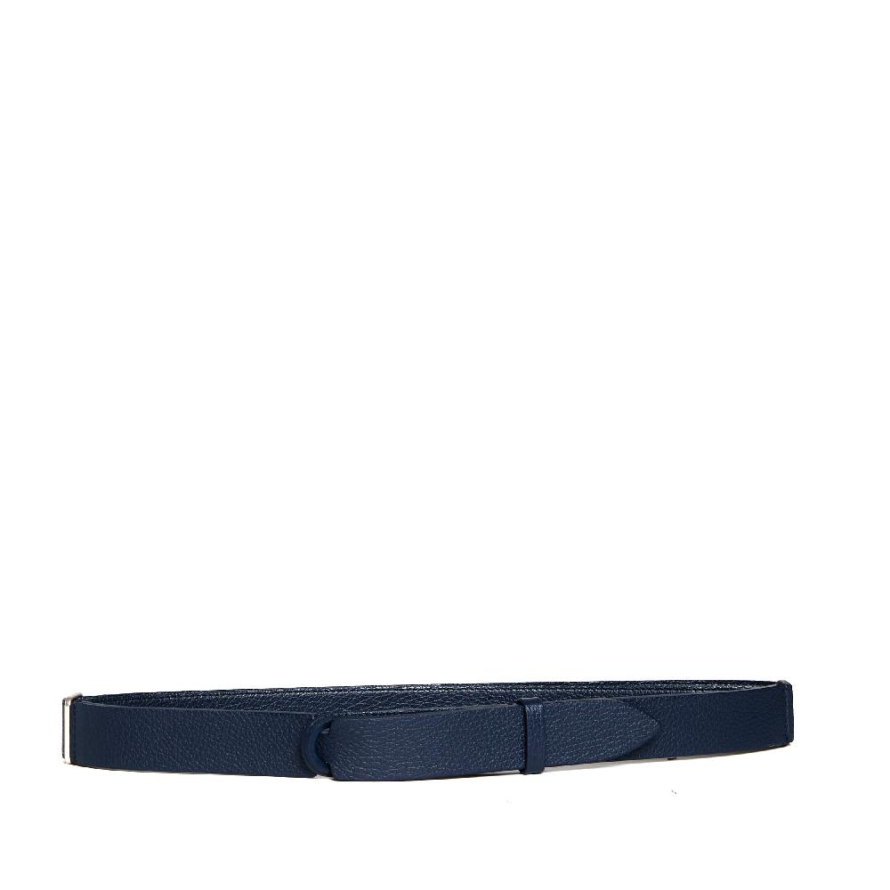 Sorelle Perego cintura nobuckle pelle martellata blu Soddisfazione Garantita