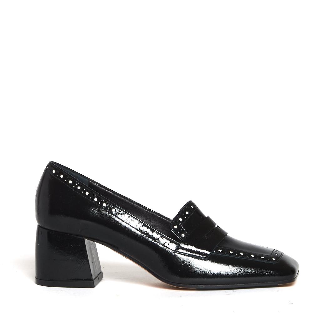 Sorelle Perego mocassino tacco 5 cm nero