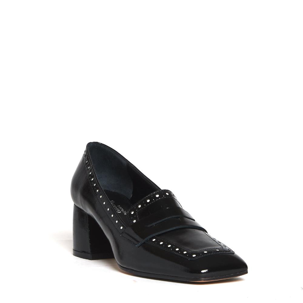 Sorelle Perego mocassino tacco 5 cm nero Consegna Veloce