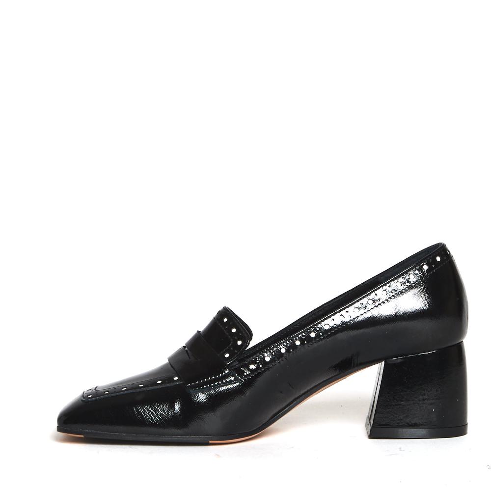 Sorelle Perego mocassino tacco 5 cm nero Consegna Veloce