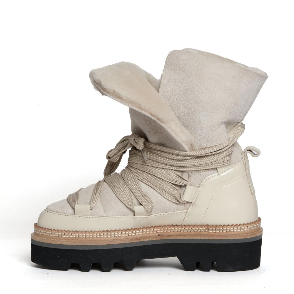Sorelle Perego stivaletto montone beige Affare Del Giorno