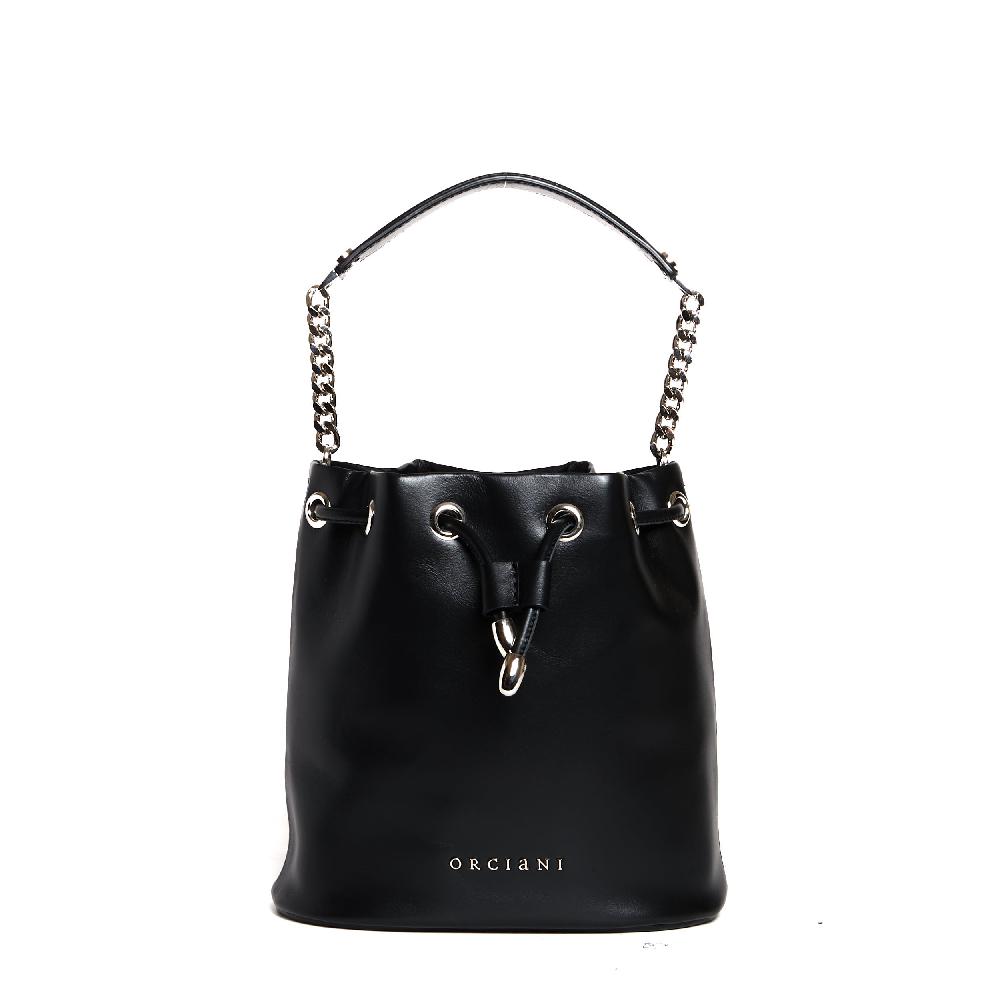 Sorelle Perego secchiello mini pelle nero Sconto