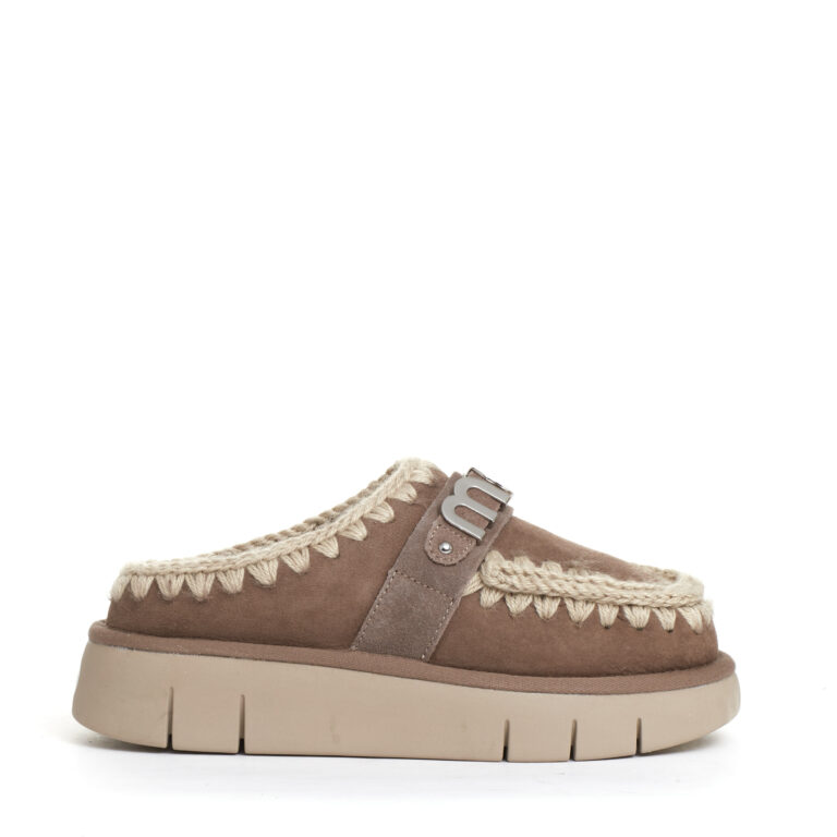 Sorelle Perego eskimo clog camoscio tortora