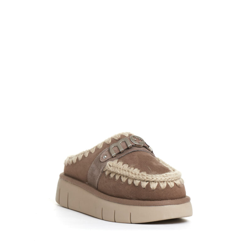 Sorelle Perego eskimo clog camoscio tortora 2025