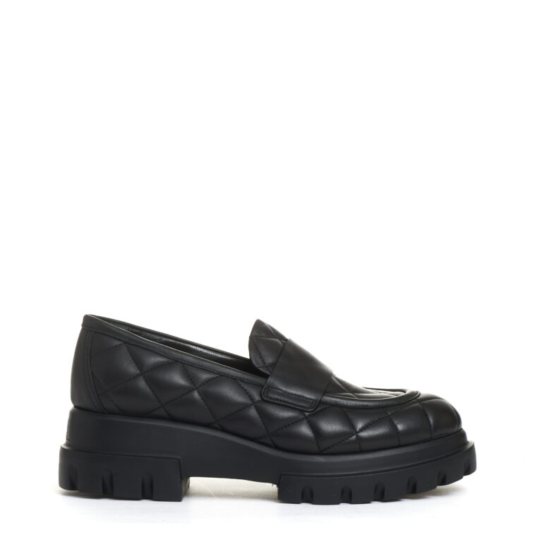 Sorelle Perego mocassino matelasse nero