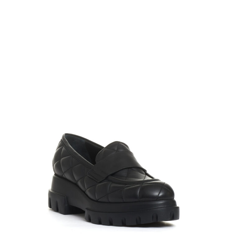 Sorelle Perego mocassino matelasse nero Pezzi Unici
