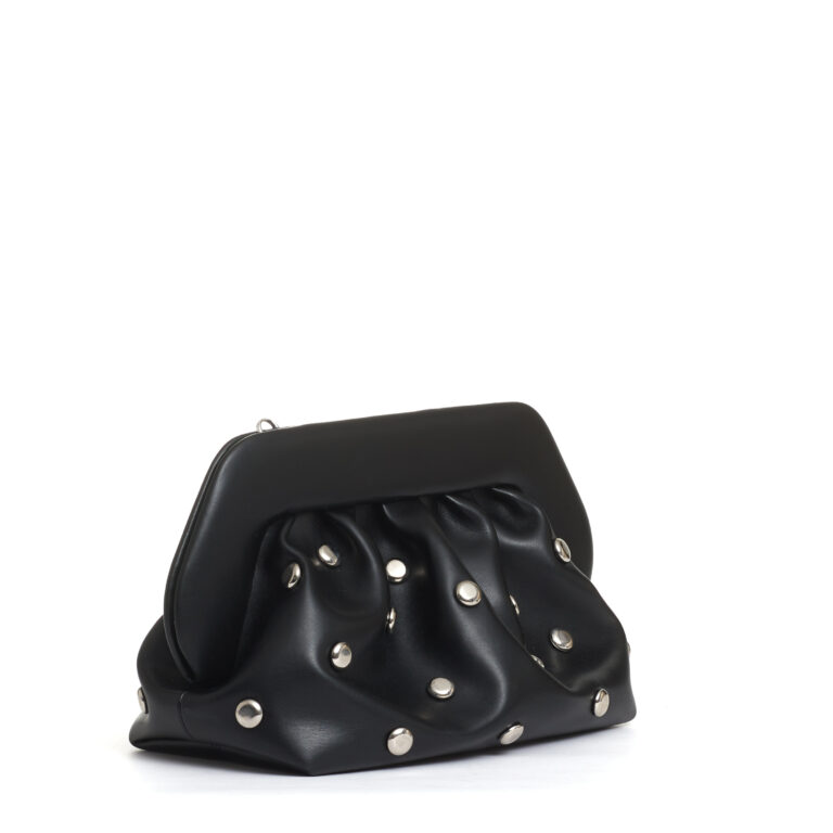 Sorelle Perego clutch nera borchie argento Acquista Ora