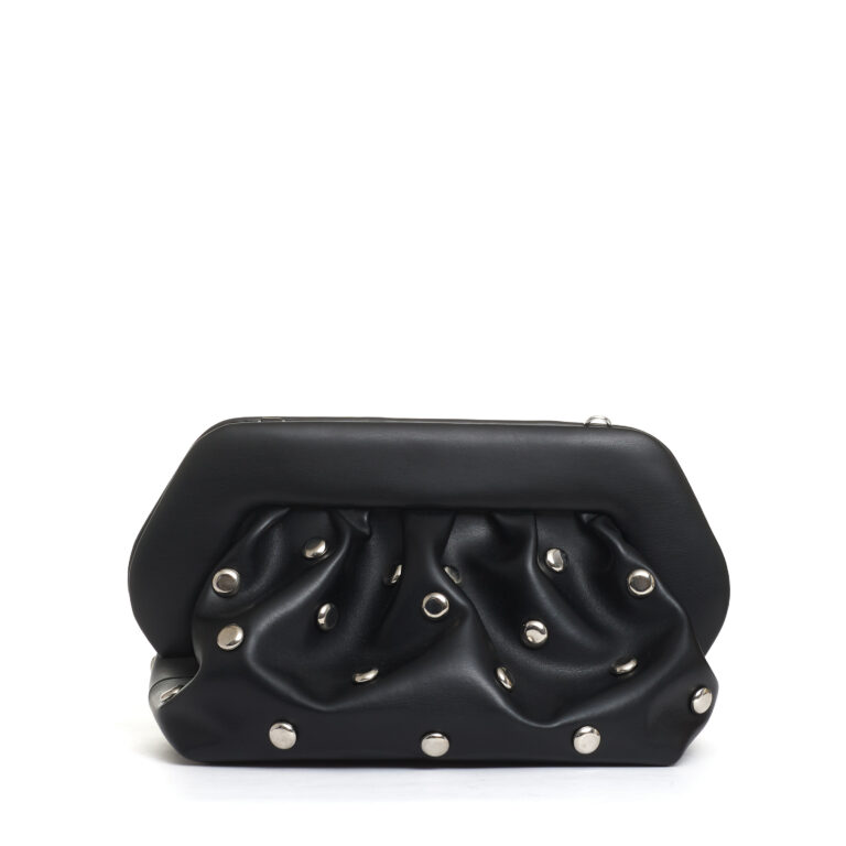 Sorelle Perego clutch nera borchie argento Acquista Ora