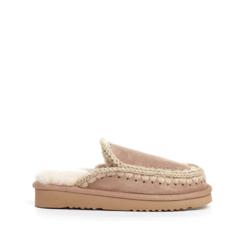 Sorelle Perego eskimo ciabatta camoscio beige