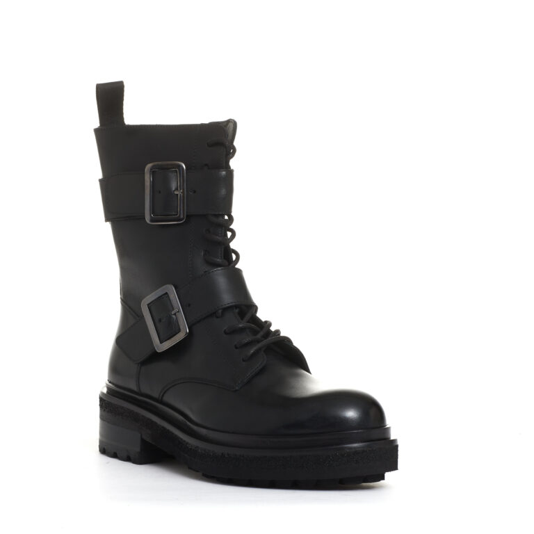 Sorelle Perego anfibio stringato con fibbie Fino Al -60%
