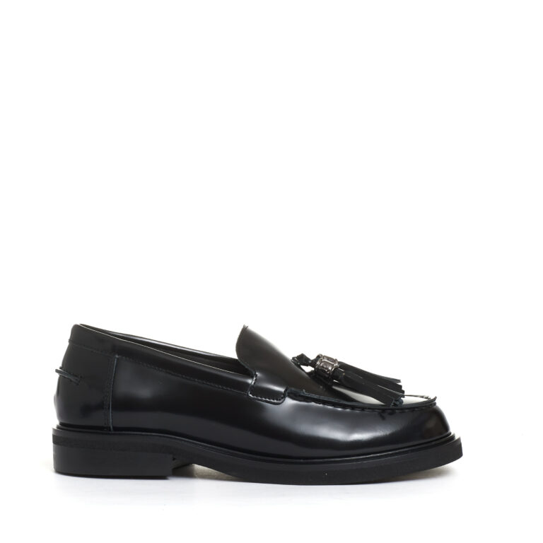 Sorelle Perego mocassino nero con nappine