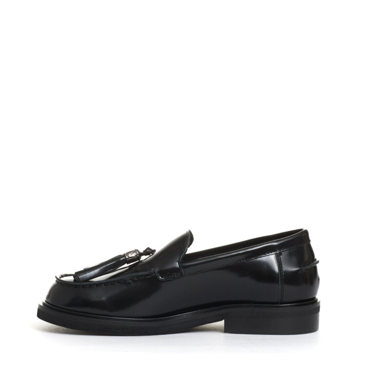 Sorelle Perego mocassino nero con nappine Convenienza