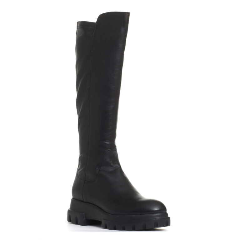 Sorelle Perego stivale stretch in pelle nera Offerta