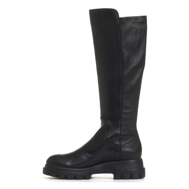 Sorelle Perego stivale stretch in pelle nera Offerta