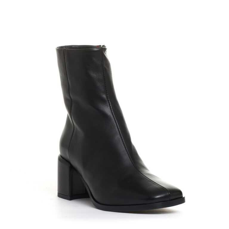 Sorelle Perego stivaletto pelle nera tacco 60 mm Vendita Economica